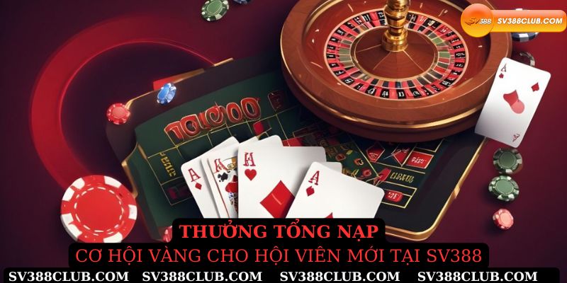 Thưởng tổng nạp cơ hội vàng cho hội viên mới tại Sv388